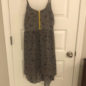 Extra Small Xhilaration high-low dress, bird pattern